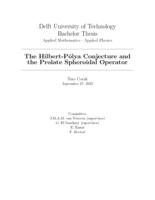 The Hilbert-Polya Conjecture and the Prolate Spheroidal Operator