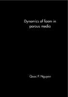 Dynamics of foam in porous media