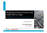 Modeling driving behavior and traffic flow at sags (lecture)