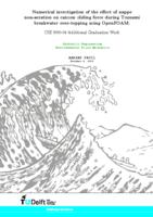 Numerical investigation of the effect of nappe non-aeration on caisson sliding force during Tsunami breakwater over-topping using OpenFOAM