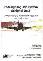 Redesign logistic system Schiphol Oost: Conceptual design of a maintenance supply chain and logistic system