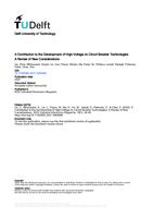 A Contribution to the Development of High-Voltage dc Circuit Breaker Technologies