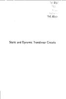Static and dynamic translinear circuits