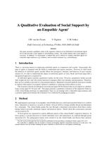 A qualitative evaluation of social support by an empathic agent (abstract)