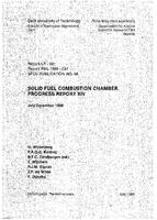 Solid fuel combustion chamber progress report XIV: Juli-December 1988