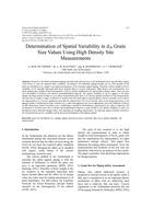Determination of Spatial Variability in d70 Grain Size Values Using High Density Site Measurements