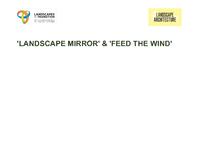 'Landscape Mirror' & 'Feed the Wind': Teaching Landscape Architecture on Site at Oerol Festival in the Wadden Sea
