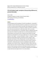 We are all ordinary people: Perceptions of class and class differences in personal relationships