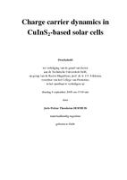 Charge Carrier Dynamics in CuInS2-based Solar Cells