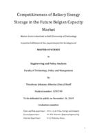 Competitiveness of Battery Energy Storage in the Future Belgian Capacity Market