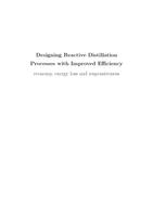 Designing reactive distillation processes with improved efficiency