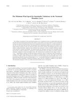 The minimum wind speed for sustainable turbulence in the nocturnal boundary layer