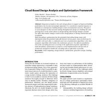 Cloud-Based Design Analysis and Optimization Framework
