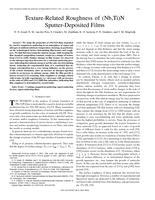Texture-related roughness of (Nb,Ti)N sputter-deposited films