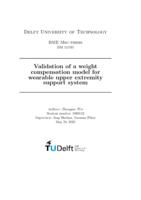 Validation of a weight compensation for wearable upper extremity support system