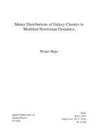 Matter Distributions of Galaxy Clusters in Modified Newtonian Dynamics