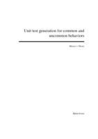 Unit test generation for common and uncommon behaviors