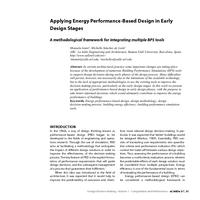 Applying Energy Performance-Based Design in Early Design Stages