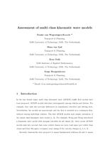 Assessment of multi class kinematic wave models
