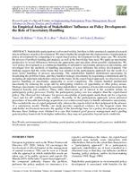 An Empirical Analysis of Stakeholders’ Influence on Policy Development: The Role of Uncertainty Handling