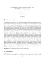 An Exploration of the System Dynamics Field: A Model-Based Policy Analysis