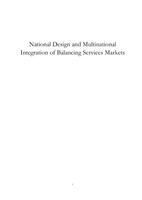 National Design and Multinational Integration of Balancing Services Markets