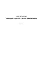Port investment: Towards an integrated planning of port capacity