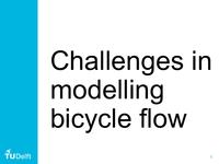 Challenges in modeling bicycle flow