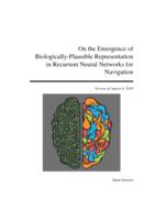 On the Emergence of Biologically-Plausible Representation in Recurrent Neural Networks for Navigation