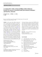 A comparative study on the modelling of discontinuous fracture by means of enriched nodal and element techniques and interface elements
