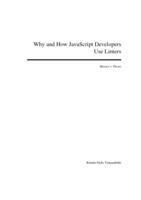 Why and How JavaScript Developers Use Linters