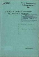 Automatic guidance of ships as a control problem