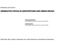 Generative syntax in architecture and urban design