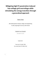 Mitigating high PV penetration-induced low-voltage grid overvoltage while stimulating the energy transition through a generalised approach
