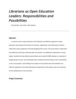 Librarians as Open Education Leaders: Responsibilities and Possibilities