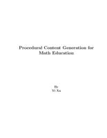 Procedural Content Generation for Math Education
