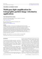 Multi-pass light amplification for tomographic particle image velocimetry applications