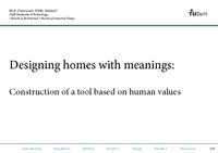 Designing homes with meanings: Construction of a tool based on human values