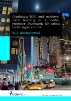 Combining MPC and reinforcement learning in a model-reference framework for urban traffic signal control