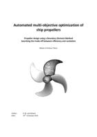 Automated multi-objective optimization of ship propellers. Propeller design using a Boundary Element Method searching the trade-off between efficiency and cavitation
