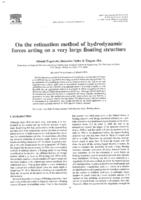 On the estimation method of hydrodynamic forces acting on a very large floating structure