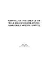 Performance evaluation of the crumb rubber modified bitumen containing warm-mix additives