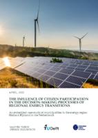 The influence of citizen participation in the decision-making processes of regional energy transitions