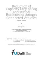 Reduction of Capacity Drop at Sag and Tunnel Bottlenecks through Connected Vehicles
