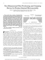 Two-Dimensional Fiber Positioning and Clamping Device for Product-Internal Microassembly