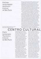 Publieke landschappen: Het Centro Cultural de São Paulo / Public landscapes: the Centro Cultural de São Paulo