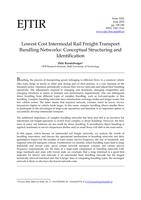Lowest Cost Intermodal Rail Freight Transport Bundling Networks: Conceptual Structuring and Identification