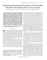 Numerical and experimental analysis of circular-end wire bow-tie antennas over a lossy ground