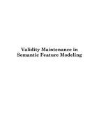 Validity maintenance in semantic feature modeling