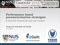 Performance-based parameterization strategies: A theoretic framework and case studies